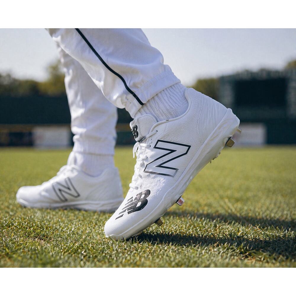 New Balance FuelCell 4040 v6 Metal Baseball Cleats Mens 15 White Low NEW